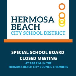 Special Closed School Board Meeting